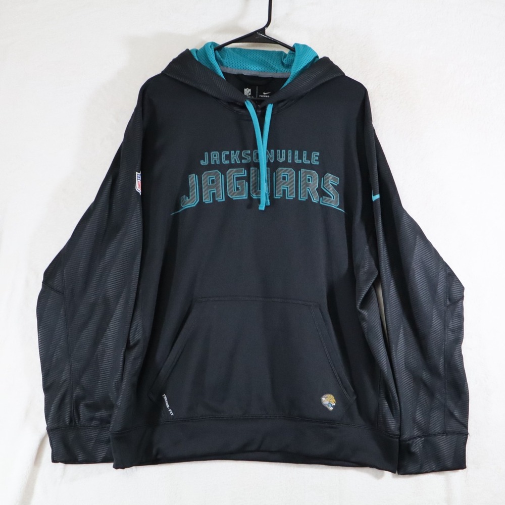 Nike NFL On‑Field Jacksonville Jaguars Therma‑Fit Hoodie Men's L – Black/Teal